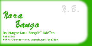 nora bango business card